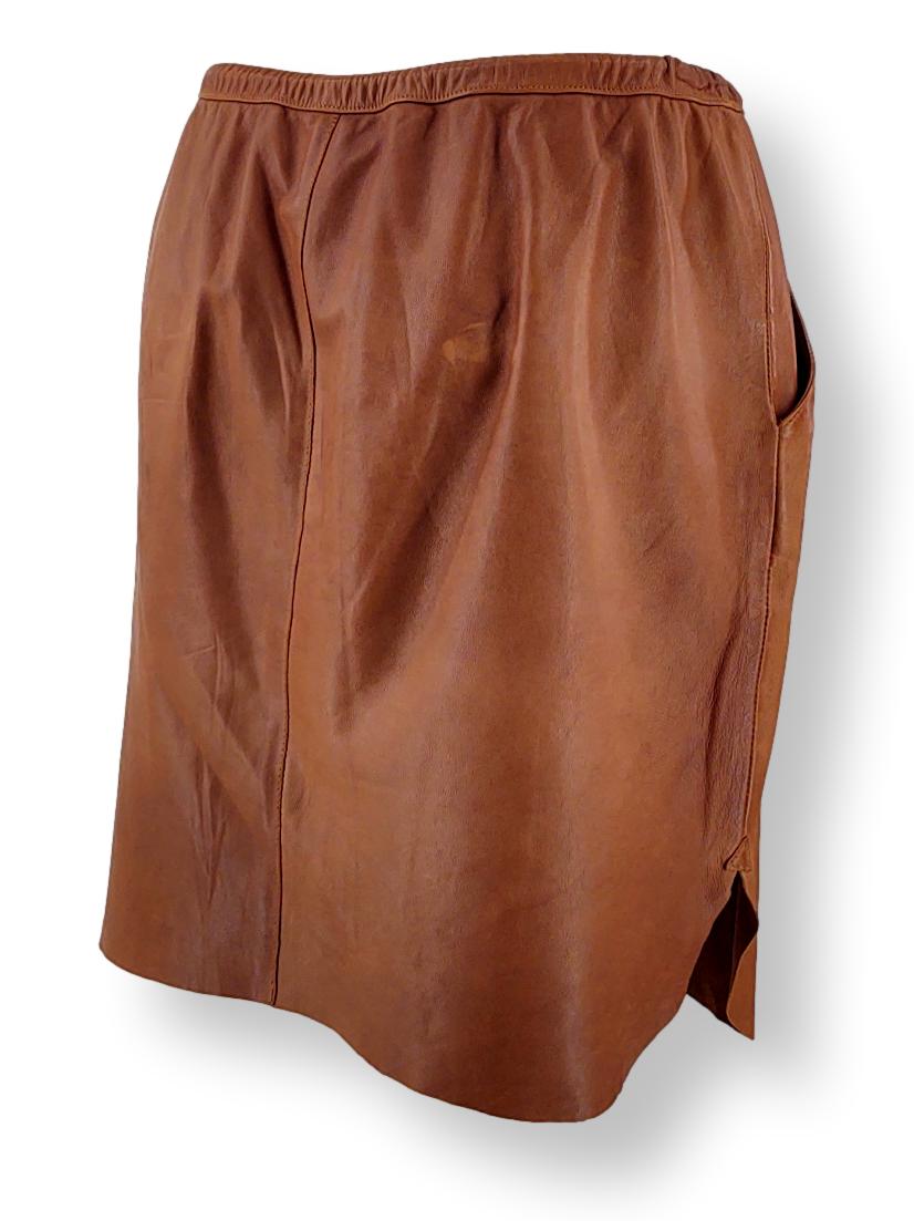 Skirt - Lamb Leather - Women - Tan
