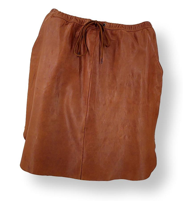 Skirt - Lamb Leather - Women - Tan