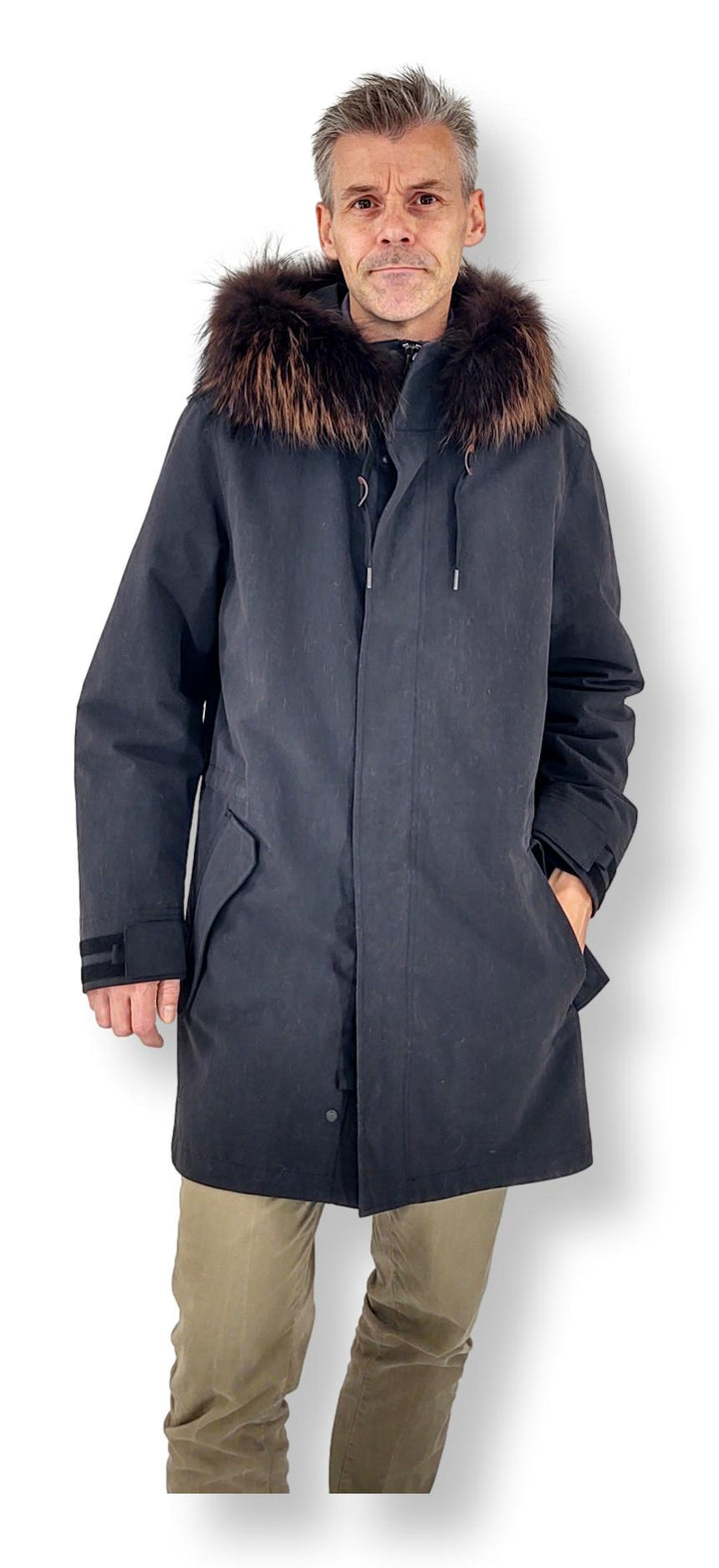 Delon, 100 cm. - Hood - Textile - Women - Black