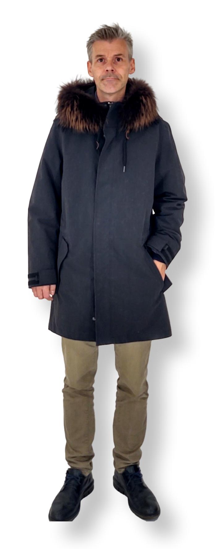 Delon, 100 cm. - Hood - Textile - Women - Black
