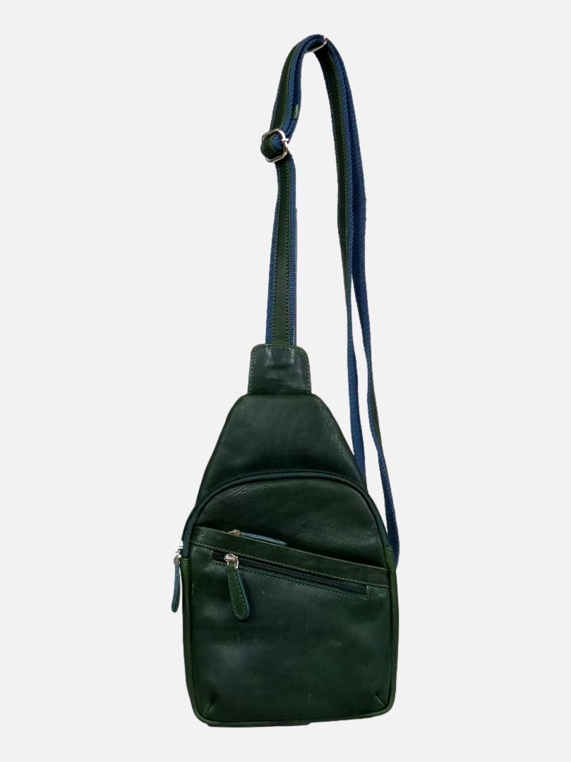 LV-423 Læder bumbag taske - Grøn