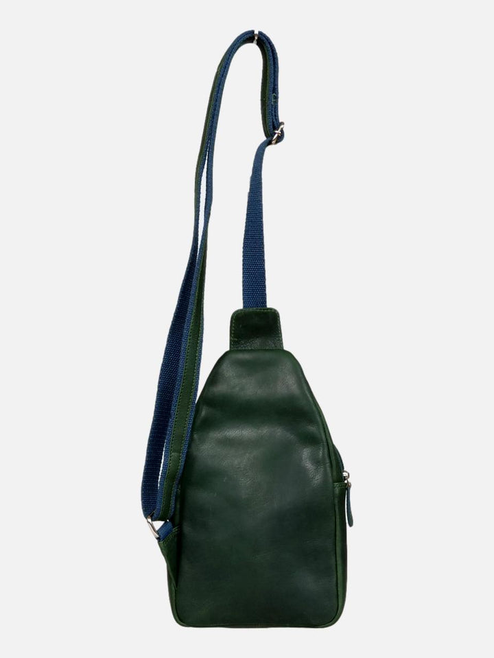 LV-423 Læder bumbag taske - Grøn